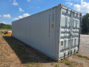lot 5079 image: Shipping Container 40 Foot  High Cube 5 Double Doors Appears to be Single Trip