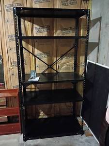 lot 931 image: Metal Shelf.   71 x 36 x 18.  Located in basement