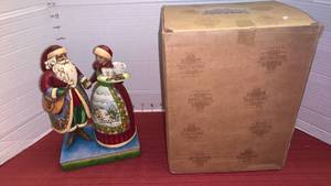 lot 1011 image: Heartwood Creek by Jim Shore Santa and Mrs. Claus Figurine 4005274