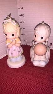lot 1023 image: Precious Moments Figurines Lot 2 I Am A Believer Give Ability A Chance
