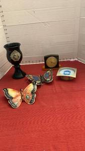 lot 1065 image: Home decor Decorative Items Barometer Hygrometer Butterfly Figurines