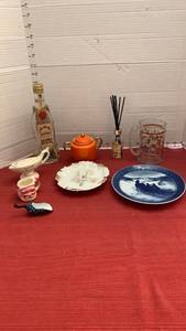lot 1067 image: Decorative decor mini Porcelain Plates, Teapot, Pitcher, Mugs, Bottle