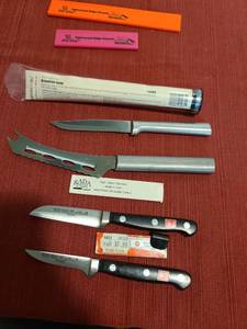 lot 1234 image: Wusthof paring knives, Pampered Chef grapefruit knife, more