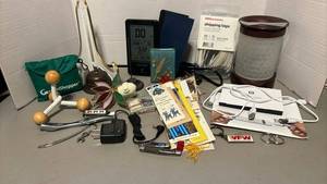 lot 1325 image: Square Reader Mobile Payment Device with USB Cable, wax warmer, book marks, and more