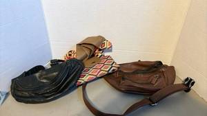 lot 1332 image: Two Fanny packs and a fold up shopping bag