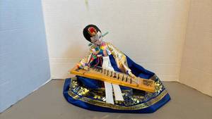 lot 1352 image: Doll Figure with Traditional Costume and Musical Instrument