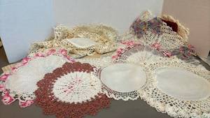 lot 1359 image: Lot of Crochet Lace Doilies