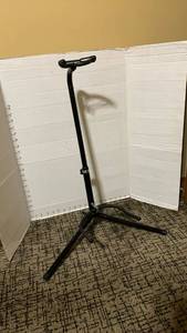 lot 1450 image: Guitar Stand Tripod Floor with Neck Rest Black