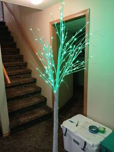 lot 2013 image: LED Light-Up Branch Tree with Color-Changing Lights 8 ft  works