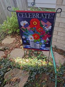 lot 962 image: Garden Flag with Holder