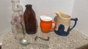 lot 1127 image: Pitcher, Bottles, Mugs, Glasses, Spoons