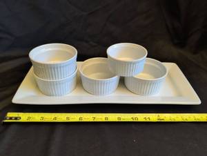 lot 1141 image: Better Homes and Gardens tray and misc.  Ramekins