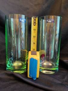 lot 1162 image: Leonardo vases Set of 2 Green