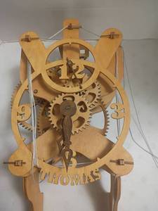 lot 2020 image: Home, Hand Made Clock with Pendelum