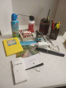 lot 2031 image: Office Items.  Baby Photo Book, Pens, Pencils and More