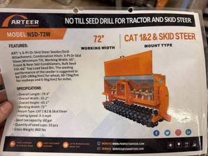lot 9305 image: Unused ARTEER 72in Skid Steer Seeder (NSD-72W)