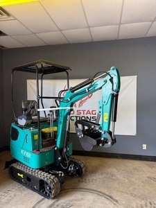 lot 9166 image: Unused CFG KV16R Mini Excavator w Thumb & Backfill Blade