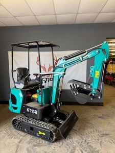 lot 9163 image: Unused CFG KT13R Mini Excavator w Thumb & Backfill Blade