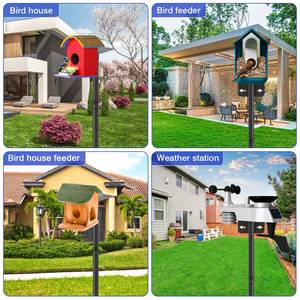 lot 19579 image: AHRLHR 80 Inch Adjustable Bird Feeder Pole,Bird House Pole Suitable for Feeders & Birdhouse,Weather Station,Heavy-Duty Rustproof Design,Enhance Outdoor Decor & Birdwatching Experience - Retail $20