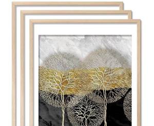 lot 19582 image: 12x18 Picture Frame Set of 3 for Photo Poster HorizontallyVertically,Natural - Retail $0