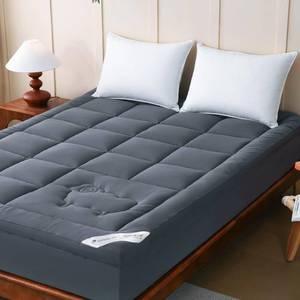 lot 19586 image: YOUR MOON 100% Wool Mattress Topper Twin, 800 GSM, Grey - Retail $59