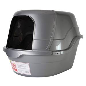 lot 19590 image: Nature��s Miracle Hooded Flip Top Litter Box  Oval  With Odor Control - Retail $89