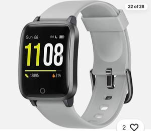 lot 19605 image: Letsfit Smart Watch, Fitness Trackers with Heart Rate Monitor, Activity Tracker - Retail $55