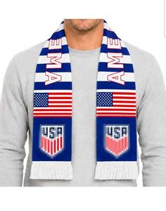 lot 19624 image: World Cup Soccer Scarf 53x7 Inch World Cup Merchandise Double Sided Print National Team Scarf Flannelette Shawl Fan Gift - Retail $0