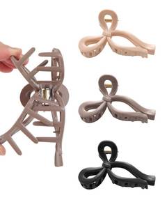lot 19628 image: 3 Styles Large Hair Clips for Women, Strong Hold Matte Non Slip Silicone Hair Clips, Soft Cozy for Long Thin Thick Hair, Claws Combination for Women and Girls