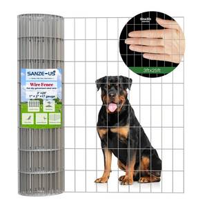 lot 19642 image: Welded Wire Mesh 60x50, 15GA Galvanized Welded Fence Wire Roll, 2 x 4 mesh Fence Wire for Yard Vegetable Plant Protection Poultry Netting�� - Retail $140