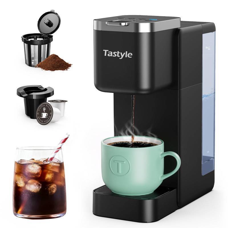 lot 46988 image: Single Serve Coffee Maker for K Cups and Grounds with 3 Brew Styles - Retail $70