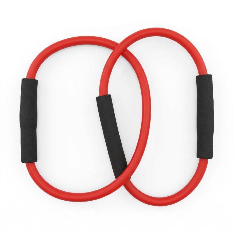 lot 17633 image: Built For Prime Barre Double Tube �� Studio Resistance Band for Barre, Pilates & Core Sculpting (RedBlack) - Retail $13