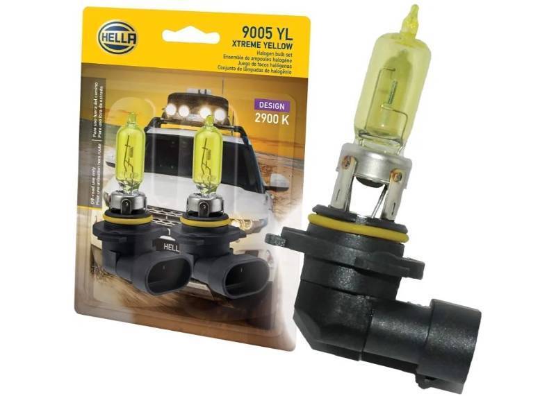 lot 64322 image: HELLA 9005 YL Twin Blister Xtreme Yellow Bulb (12V 65W), 2 Pack - Retail $22