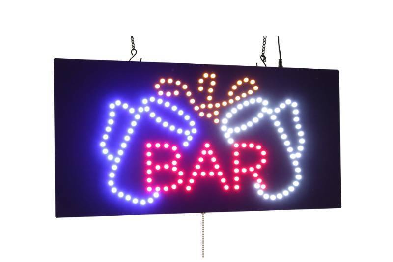 lot 64249 image: Bar Sign, 24x12, 60x30cm, TOPKING, LED, Neon, Florescent, Signage, Signboard, Display, Billboard, Screen, Grand Opening, Gift - Retail $89
