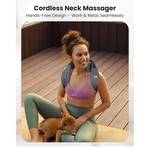 Cordless Neck Massager with Heat, 4D Shiatsu Shoulder Back Deep Tissue, Neck Back Massager Pillow, Wider Massage Head - Retail: $70