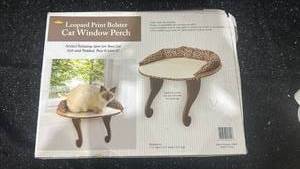 lot 35 image: Leopard Print Baskets Cat Window Perch