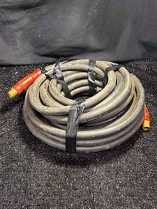 lot 132 image: 12 in. I.D. Rubber Air Hose with Brass Couplings