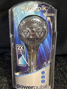 lot 136 image: Waterpik Twin Turbo Powerpulse Shower Head 2X Massage Force