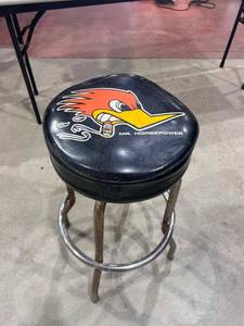 lot 139 image: Mr. Horsepower Bar Stool with Padded Seat