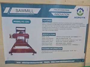 lot 6937 image: AGROTK YC-32G Portable Professional Band Sawmill