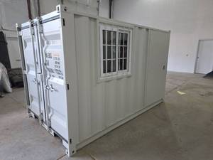 lot 6972 image: 10ft Storage Container with Window and Personnel Door