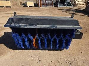 lot 6997 image: Hydraulic Angle Broom Attachment for Mini Skid Steer
