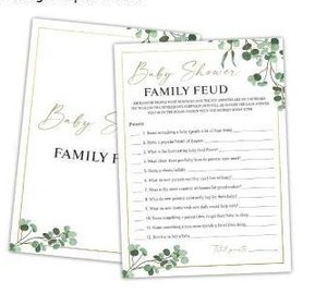 lot 21259 image: Baby Shower Family Feud Game Pack