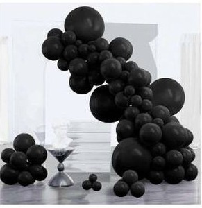 lot 21274 image: PartyWoo Black Balloons 152pcs Different Sizes of 18 12 10 5 Inch