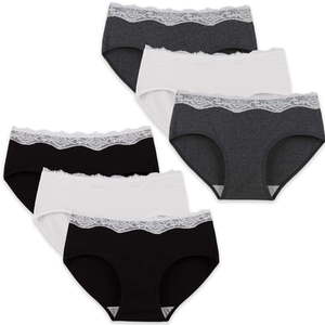 lot 21302 image: INNERSY Womens Lace Hipster Panties Pack of 6