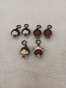 lot 21311 image: Collectible Character Keychains 6 Pack