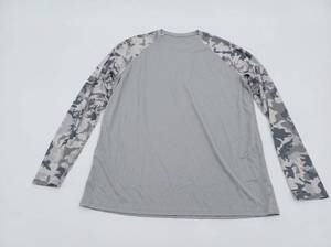 lot 21323 image: Long Sleeve Raglan Shirt with Camo Sleeves, XL