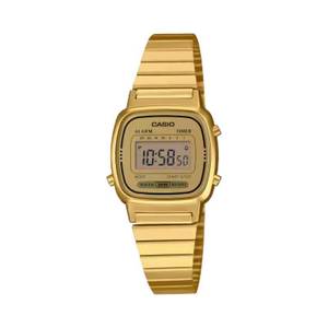 lot 21341 image: Casio Womens LA670WGA-9 Gold Stainless Steel Digital Watch