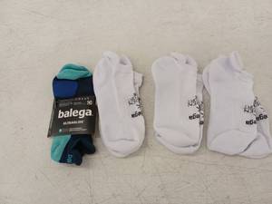 lot 21342 image: Balega Ultraglide Low Cushioning Ankle Socks 4 Pack