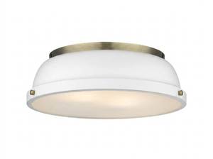 lot 21347 image: Golden Lighting Duncan 14 Wide Flush Mount Ceiling Fixture